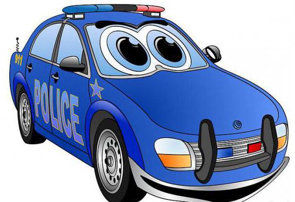 karikatūras par policijas automašīnām